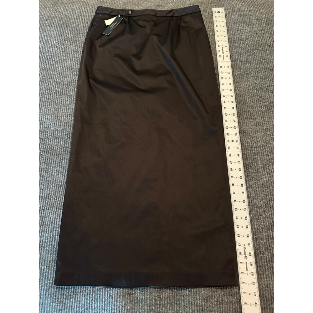 Talbots Duchesse Satin Long Hostess Skirt in Black Sz 12 NWT $179